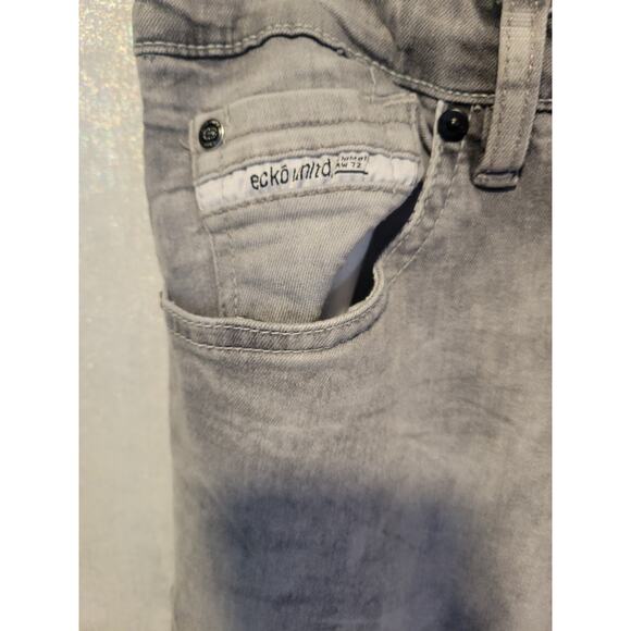 Vintage Ecko Unltd. Men 32x30 Gray MidWash Faded Skinny Jeans Hip Hop Streetwear - Picture 6 of 8